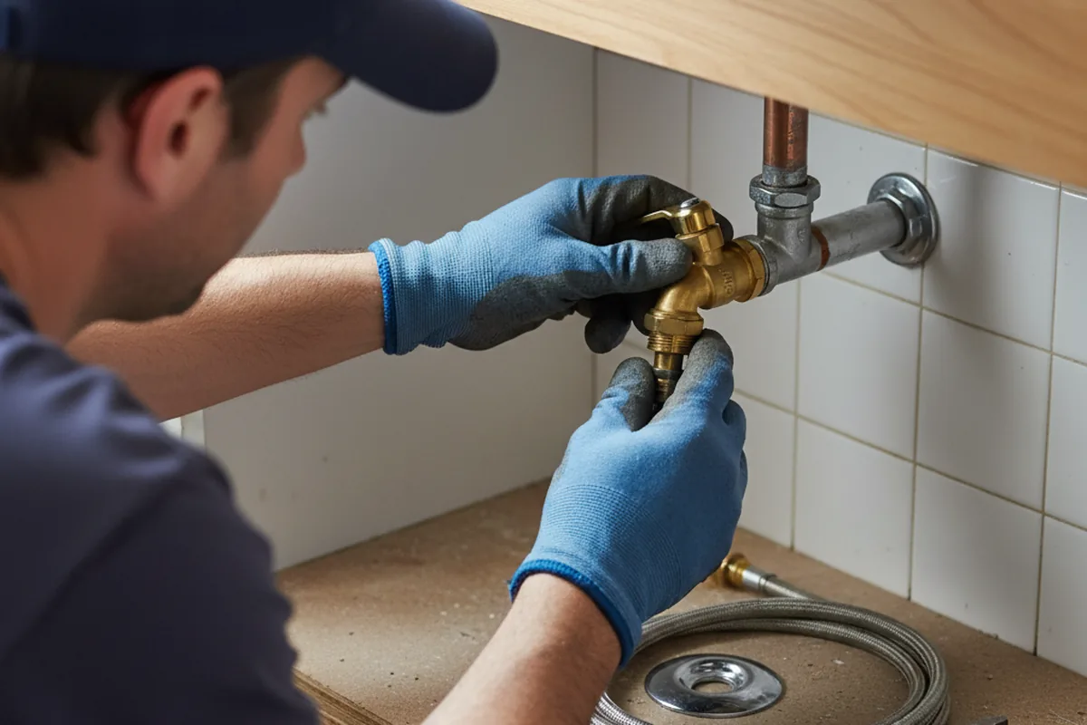 Shutoff valve and fitting work during Emergency Plumbing in Pleasant Prairie